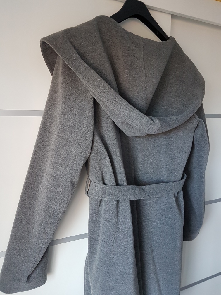 Sophie B Grey Hooded Belted Coat - Size 16 - photo 4