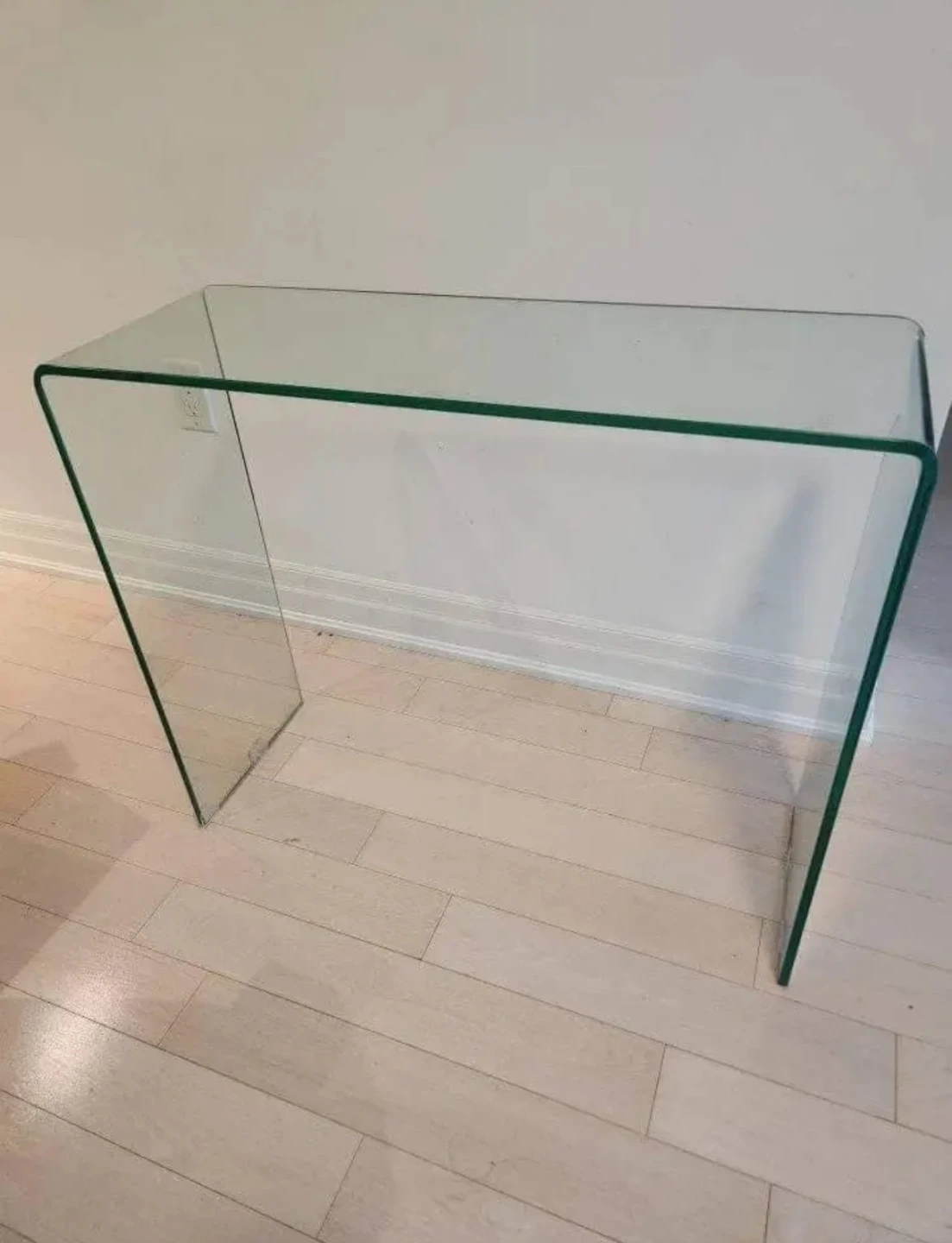 Curved Glass Console Table