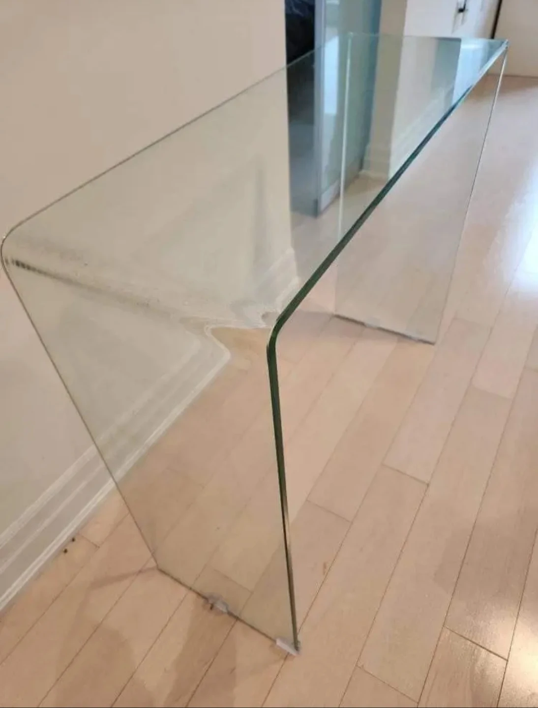 Curved Glass Console Table - photo 2