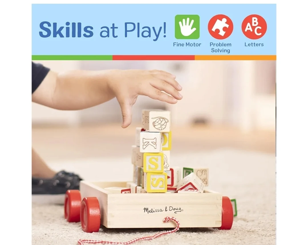 Melissa & Doug Classic ABC Wooden Block Cart - photo 3