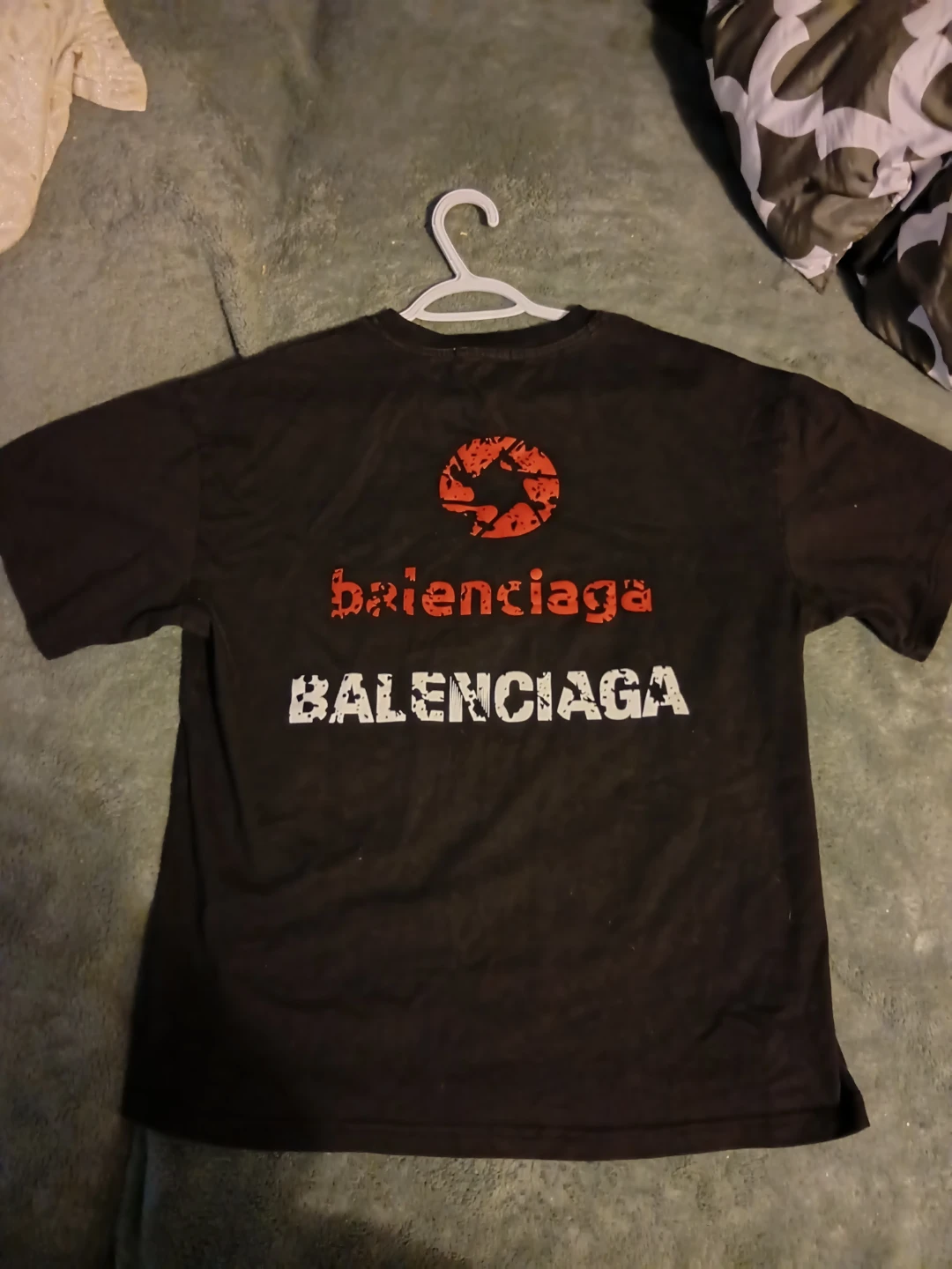 Balenciaga Black Graphic T-Shirt - photo 2
