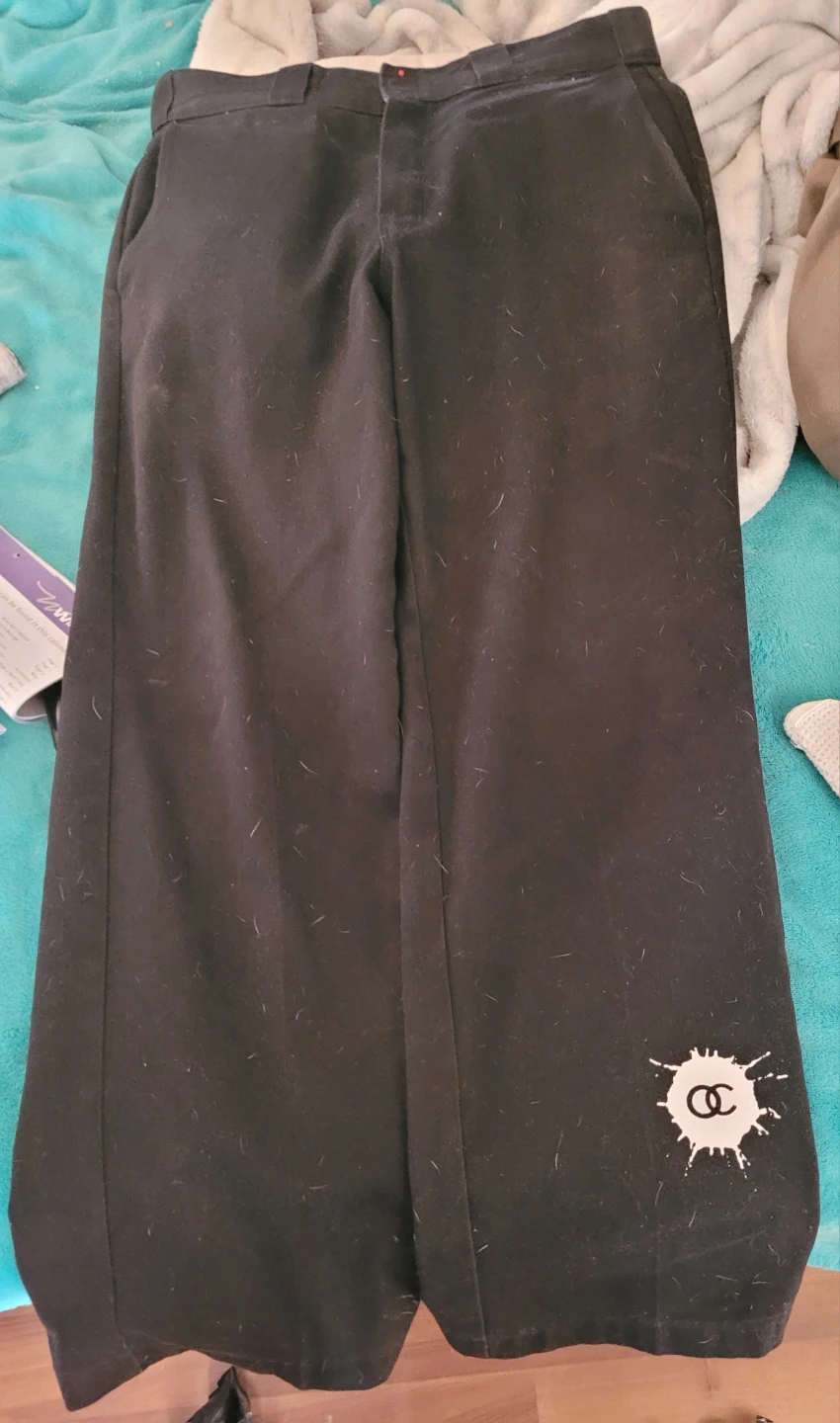 Dickies Black Pants Skull & Crossbones Graphic