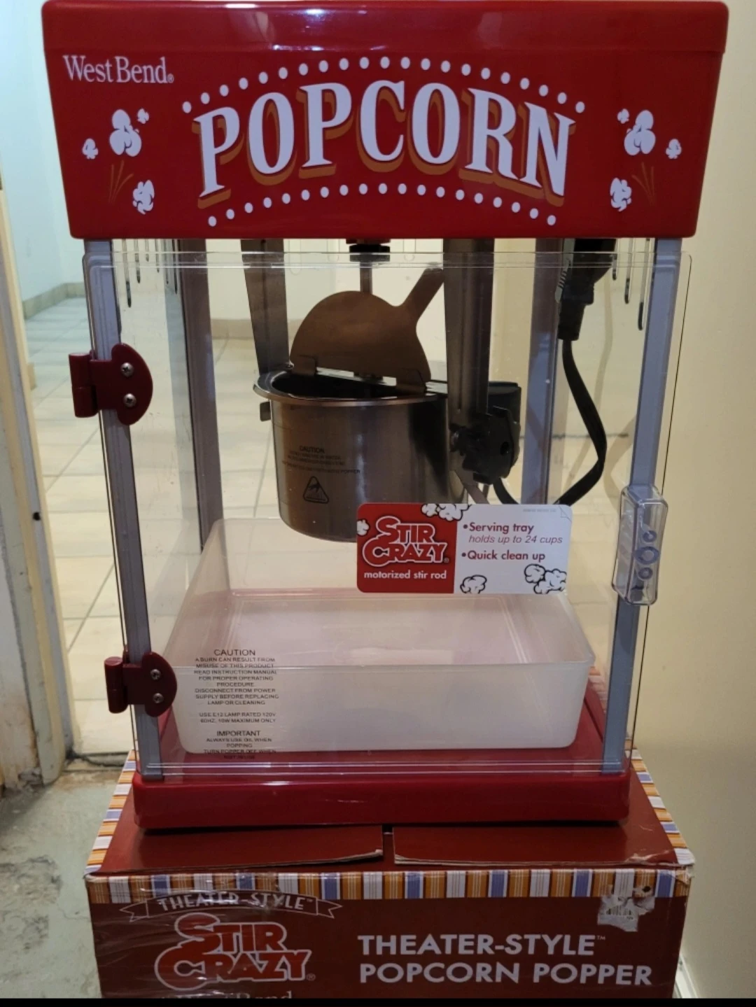 West Bend Stir Crazy Theater-Style Popcorn Popper