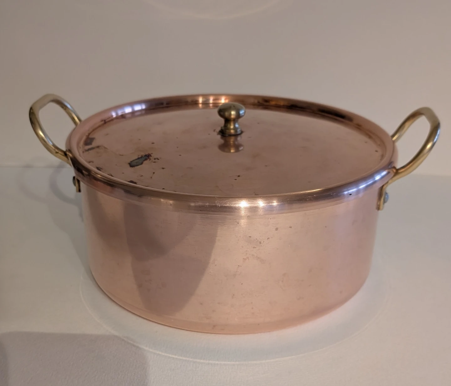 Vintage Copper Pot with Lid