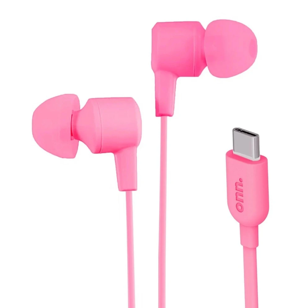 Onn. Pink Earphones with USB-C Connector - photo 2