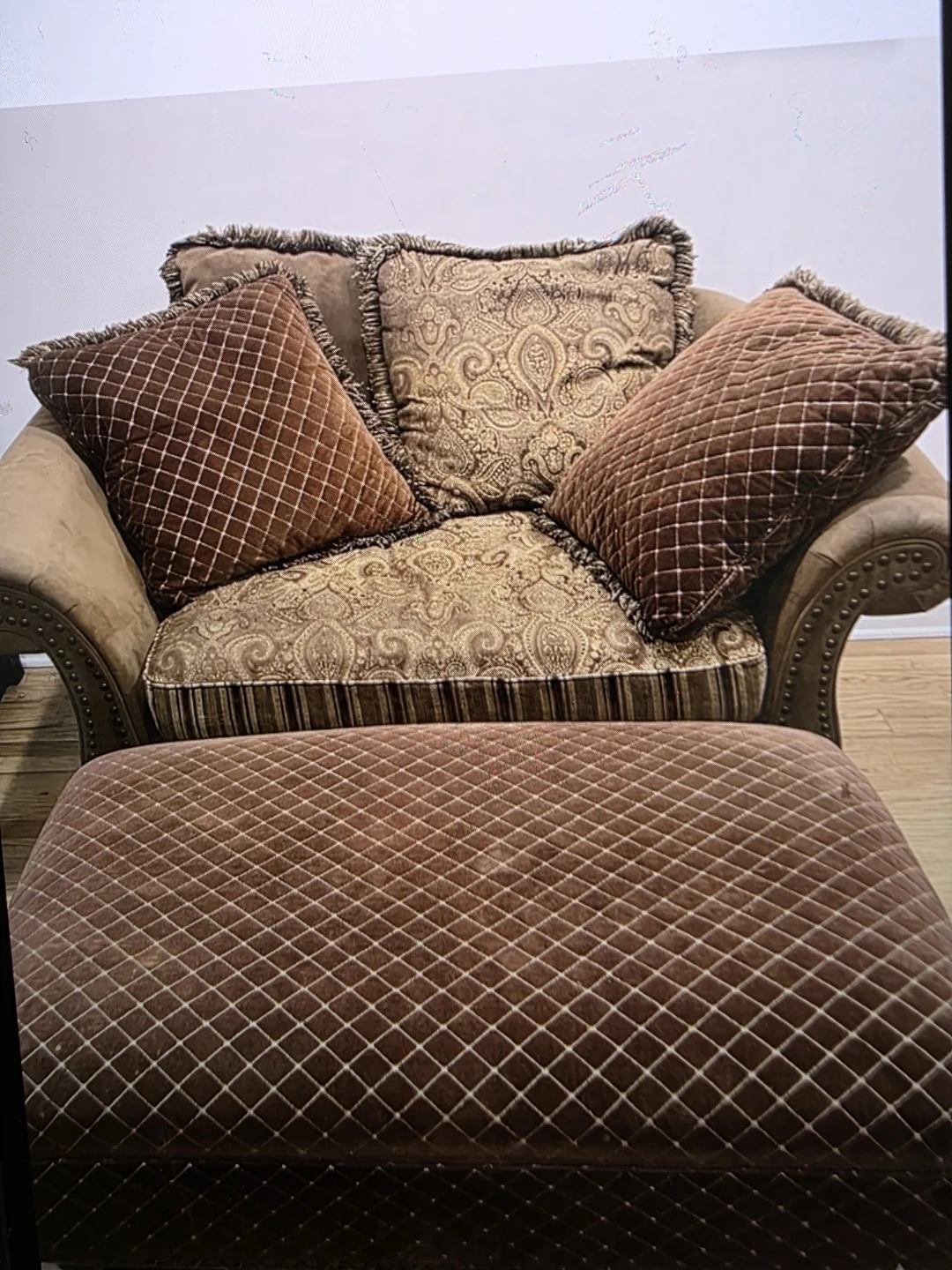 Traditional Paisley Armchair with Ottoman and Chaise Lounge - photo 2