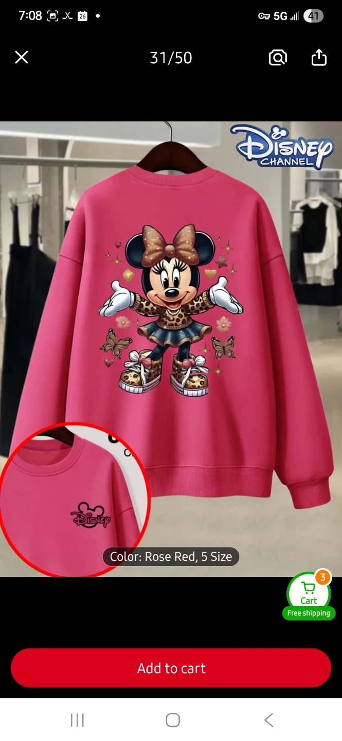 NEW Disney Minnie Mouse Graphic Sweatshirt 🐭 - photo 3