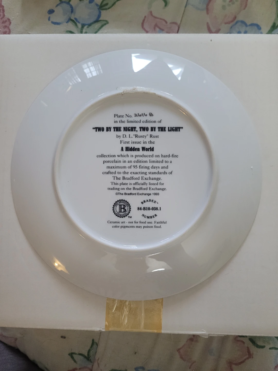 "Two By The Night, Two By The Light" Collector Plate - photo 2