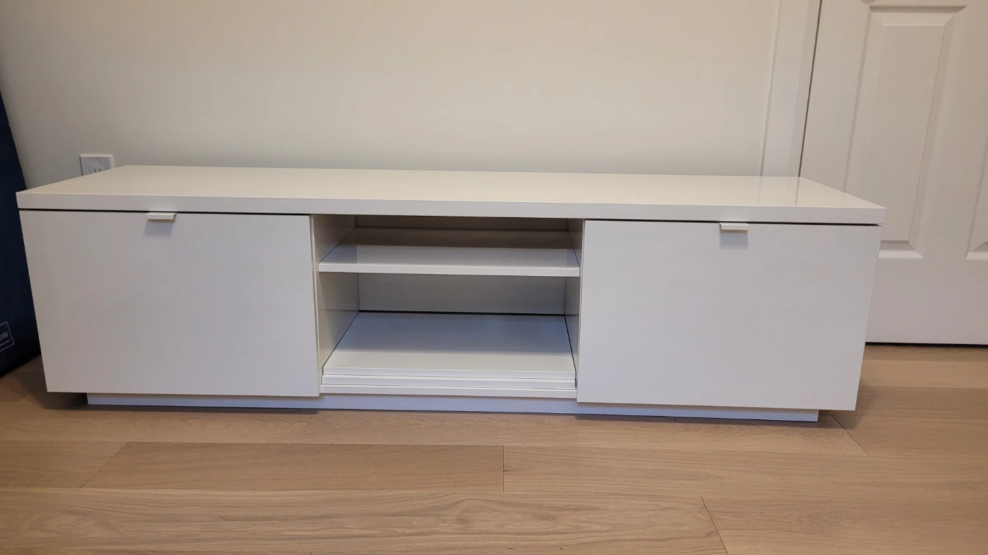 Ikea BYAS White Media Console TV Stand