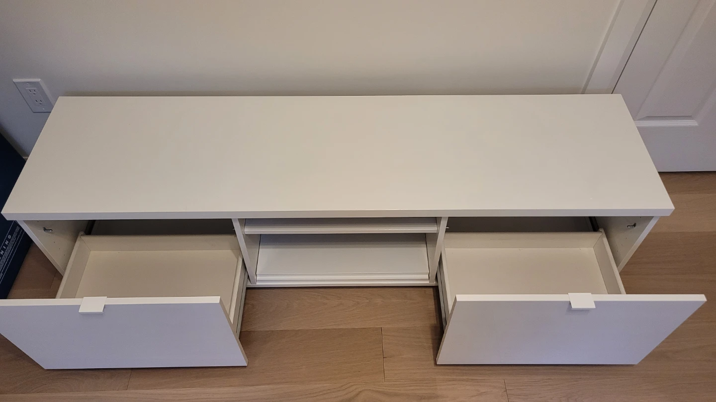 Ikea BYAS White Media Console TV Stand - photo 2
