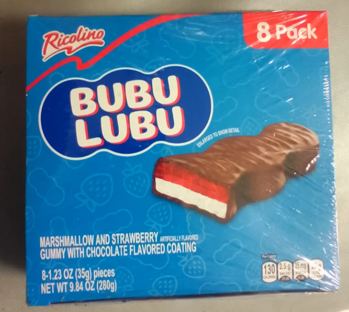 Ricolino Bubu Lubu Marshmallow & Strawberry Gummy 8 Pack
