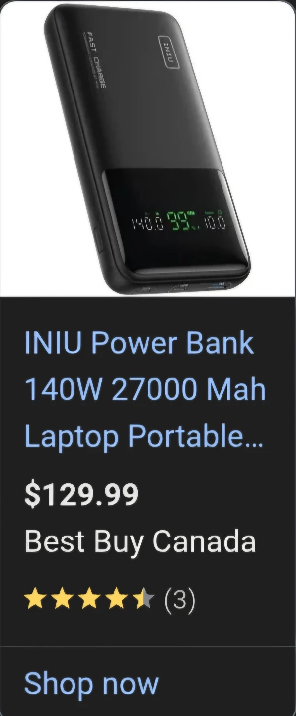 INUI Power Bank 140W 27000mAh Bi-b64 🥕