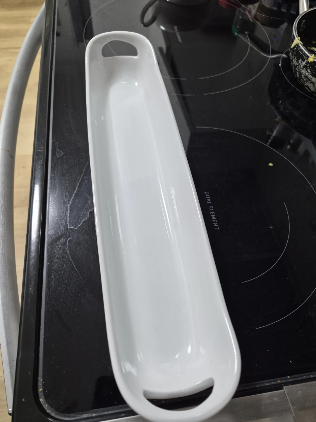 White Bouclair Rectangular Tray with Handles