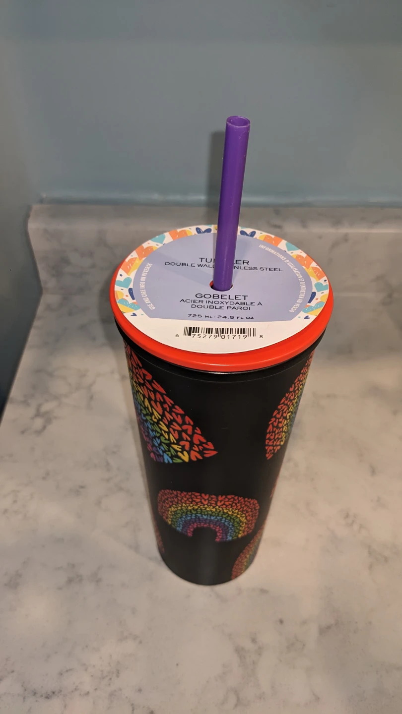 50% off New Pride love Stainless Steel Tumbler 24oz "🧡" emoji