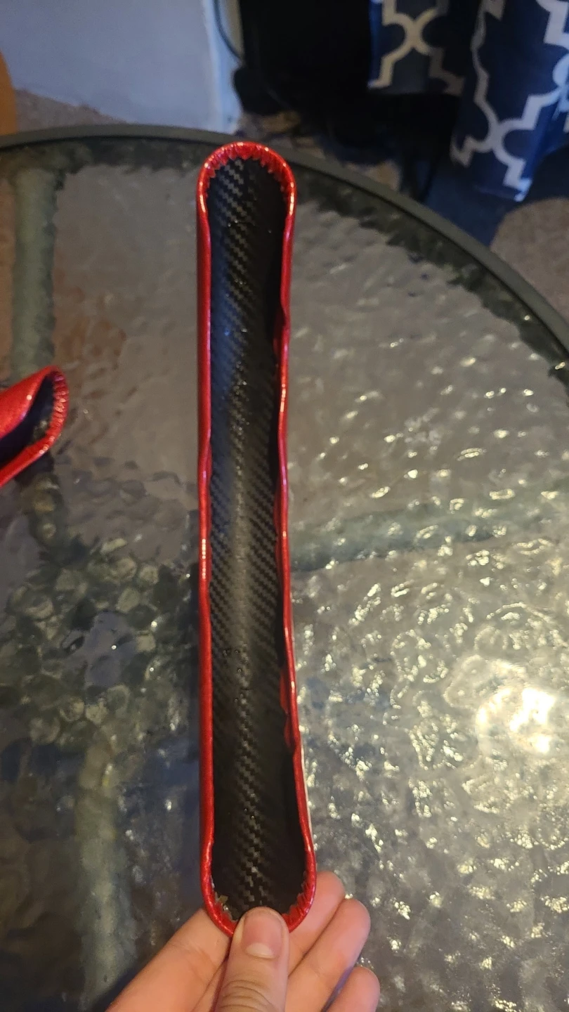 Red Carbon Fiber Steering Wheel Covers - photo 3