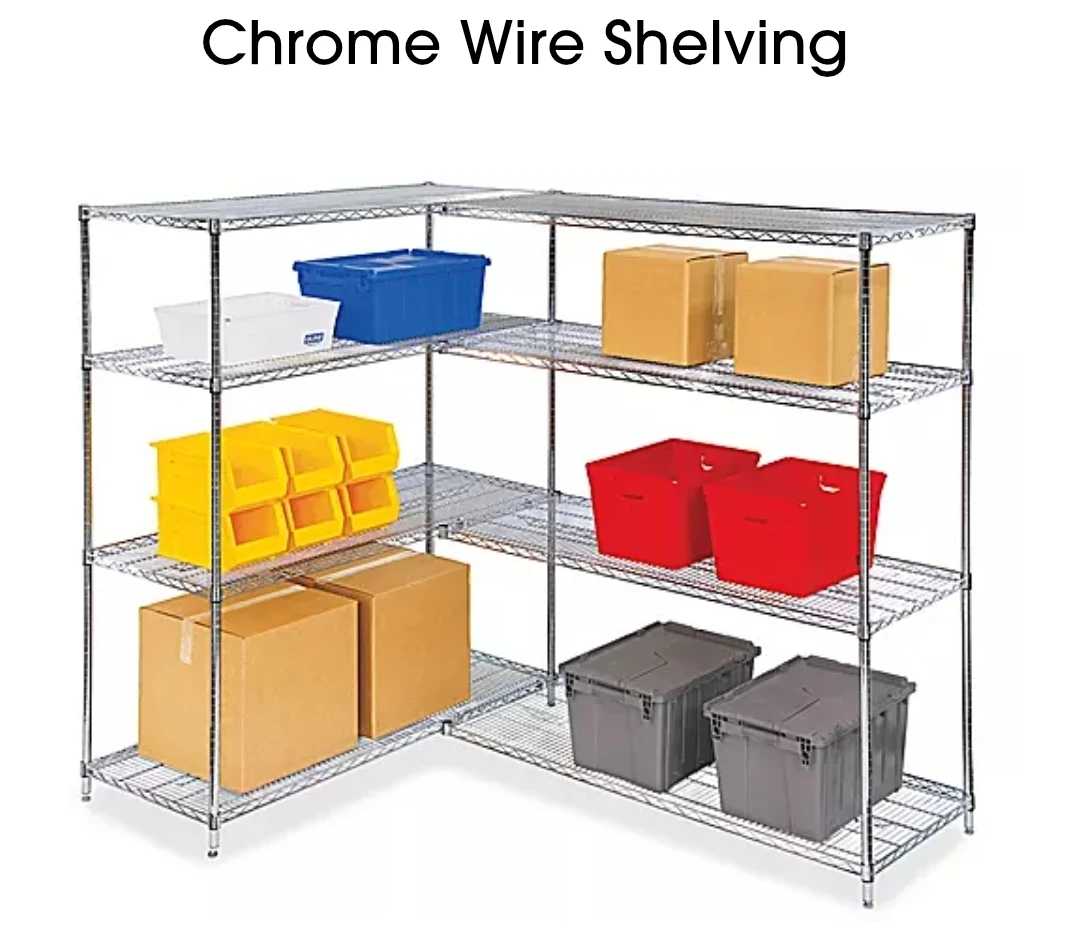 Chrome Wire Shelving Unit - 72" H x 36" W - photo 2