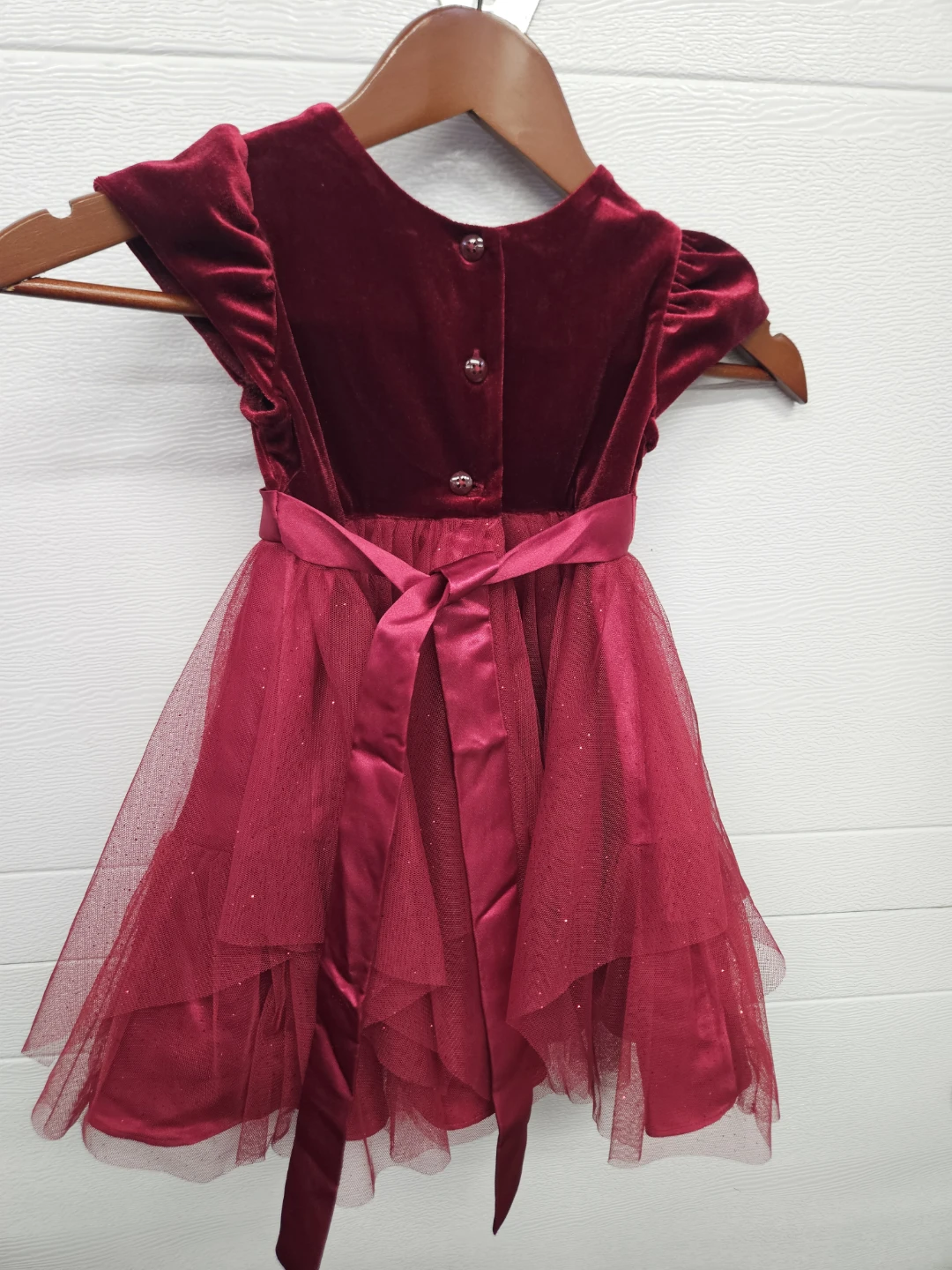 Jona Michelle Girls Velvet & Tulle Dress Size 3