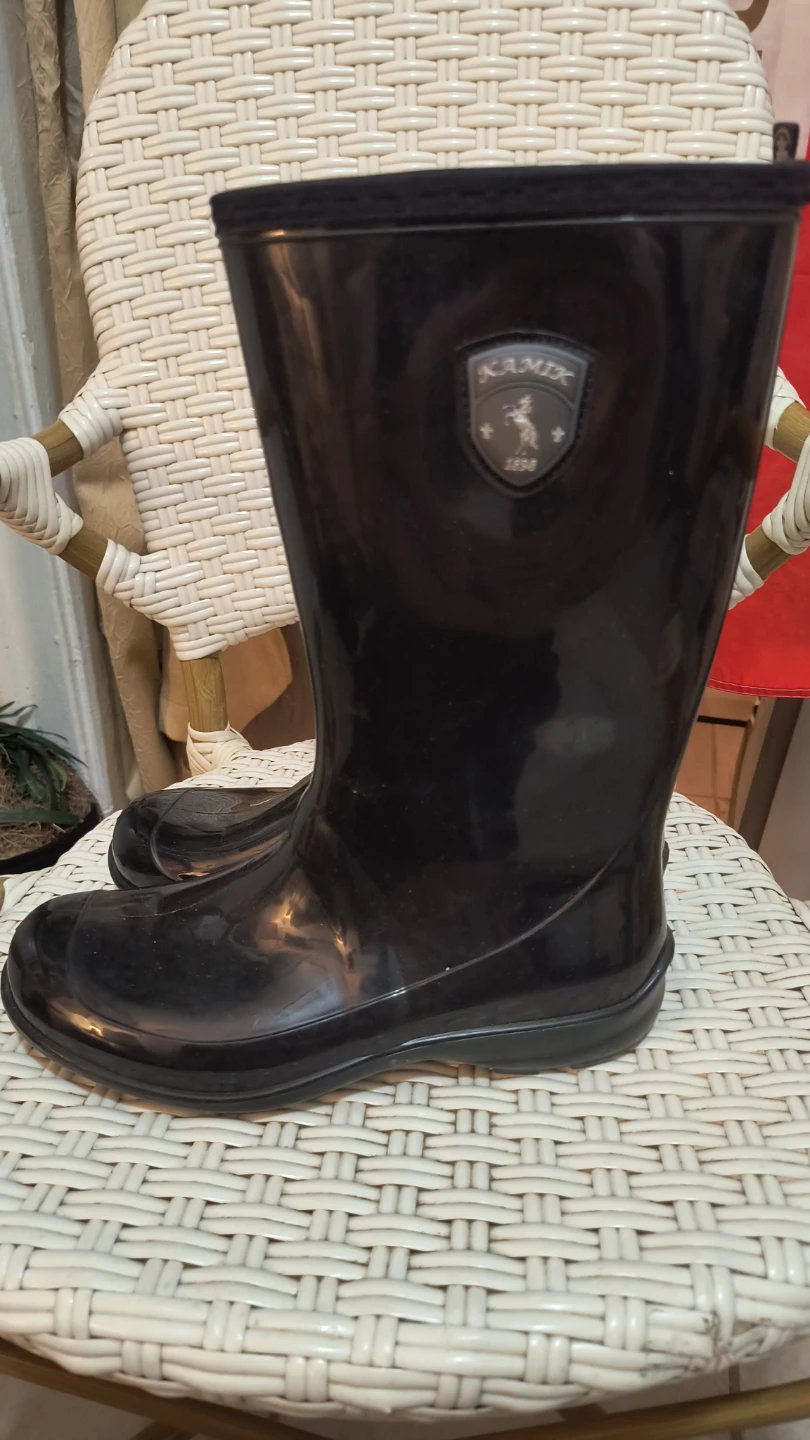 Kamik Black Rubber Rain Boots - photo 2