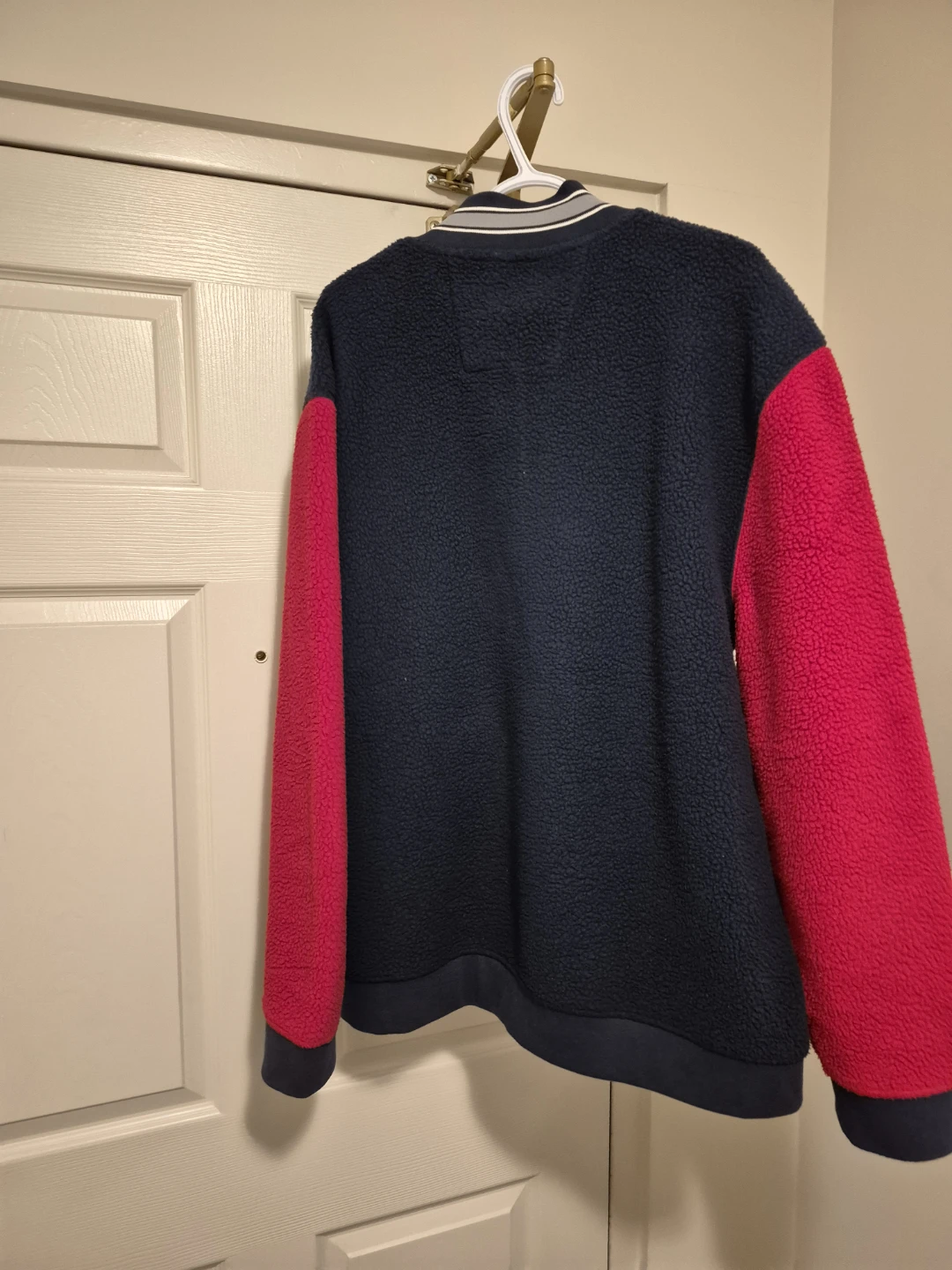 Nautica Fleece Bomber Jacket XL Navy/Red - photo 4
