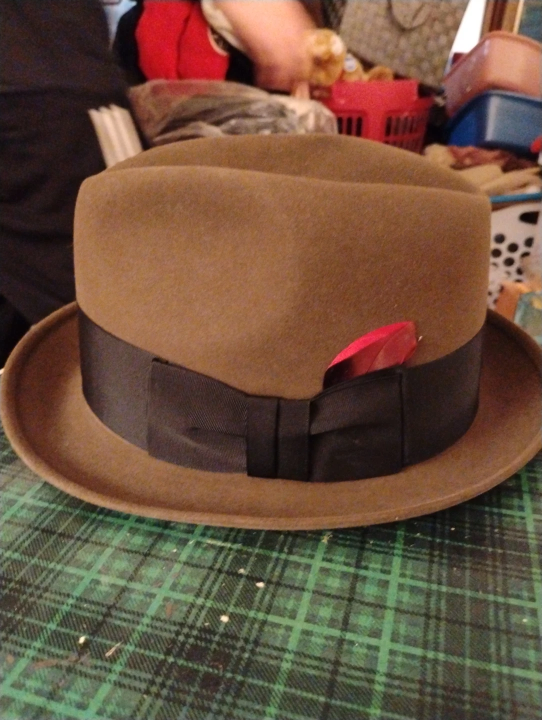 Battelstein's Houston Fedora Hat Size 7 3/8