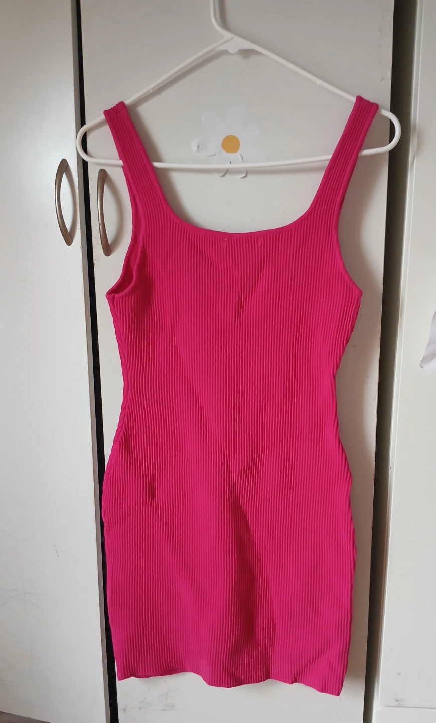 Love Tree Ribbed Tank Dress - Hot Pink - Size M - photo 2