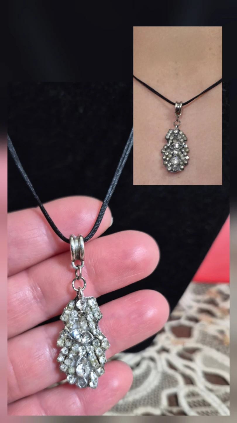Rhinestone Pendant Necklace choker @orher listing