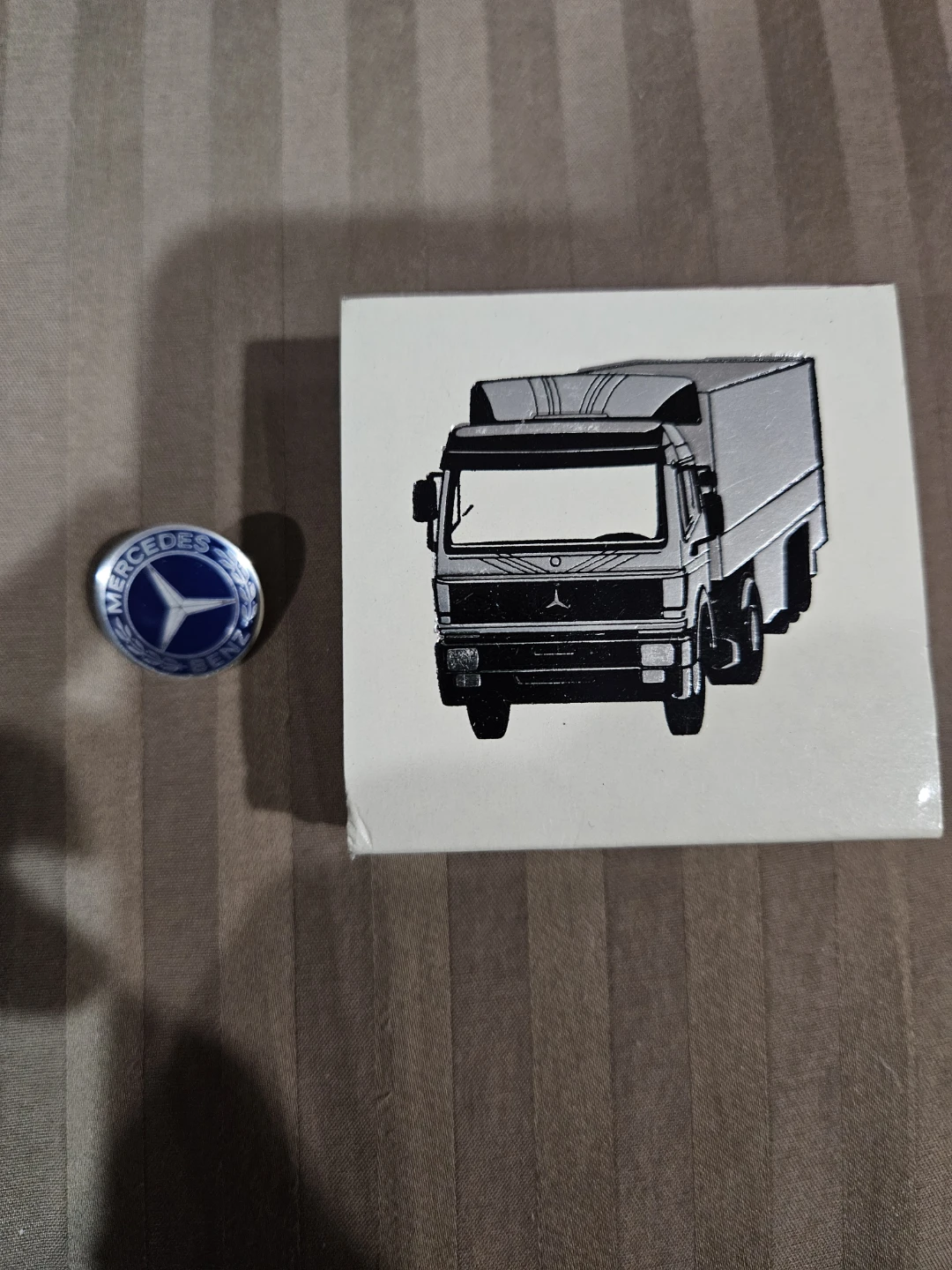 New from Germany Mercedes Benz pin and matches