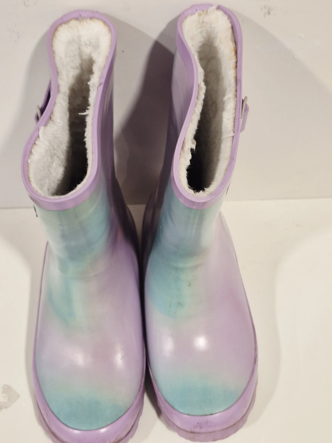 Kids Rainbow Tie-Dye Rain Boots size 1