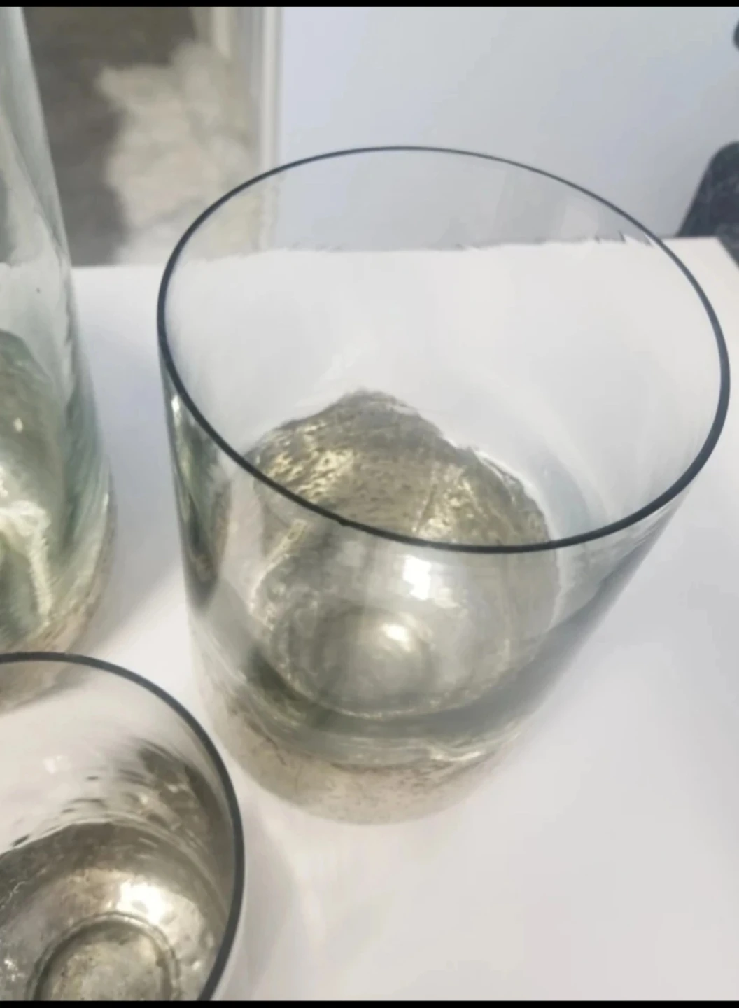 INDABA - Brand New in Box - Silver Hurricane Vases Lg & Med - photo 5
