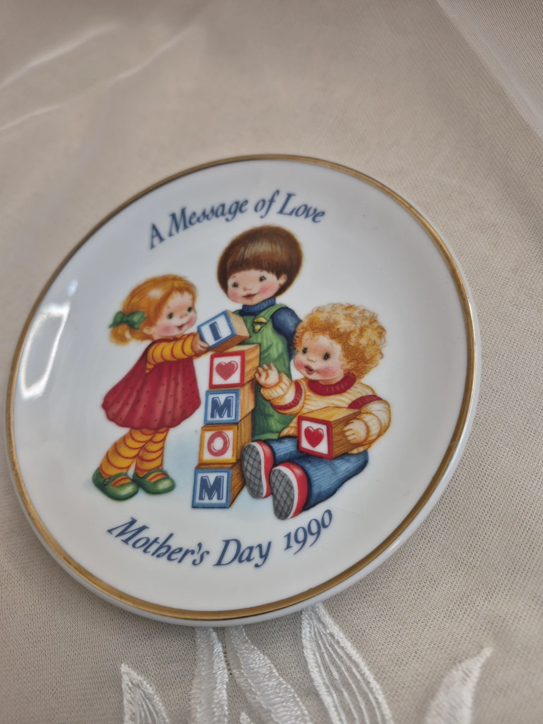 Avon 1990 Message of Love Mothers Day Decorative Porcelain Plate - photo 5