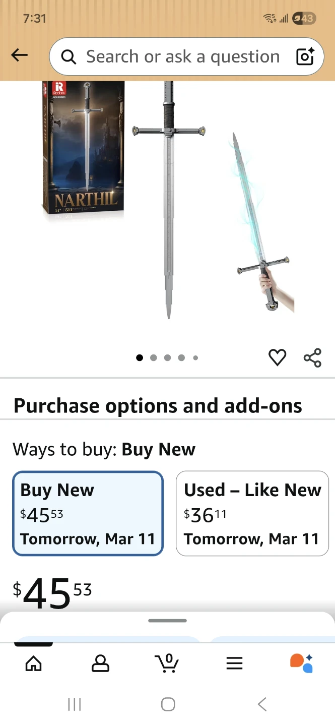 Reobrix Narthil Sword Building Block Set - photo 4