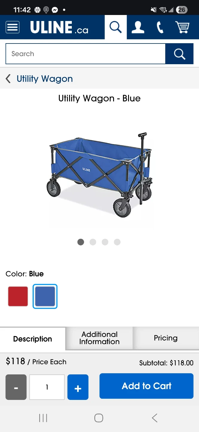 Uline Blue Utility Wagon - photo 2