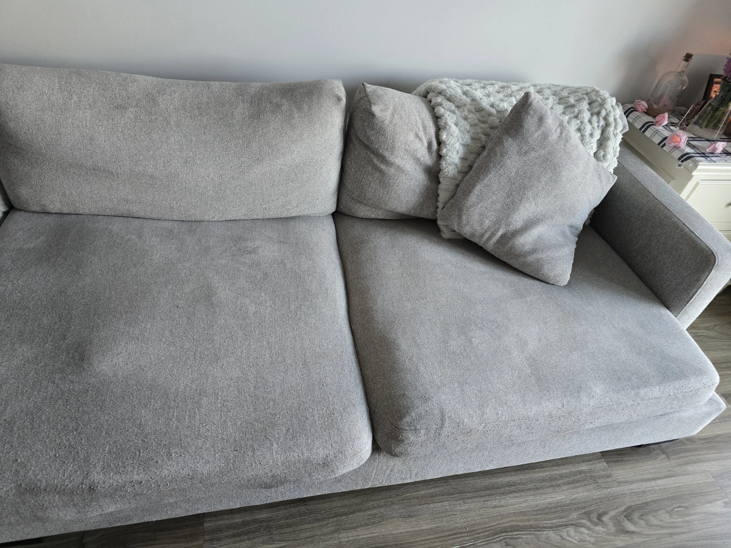 Grey Sectional Sofa with Chaise - photo 4