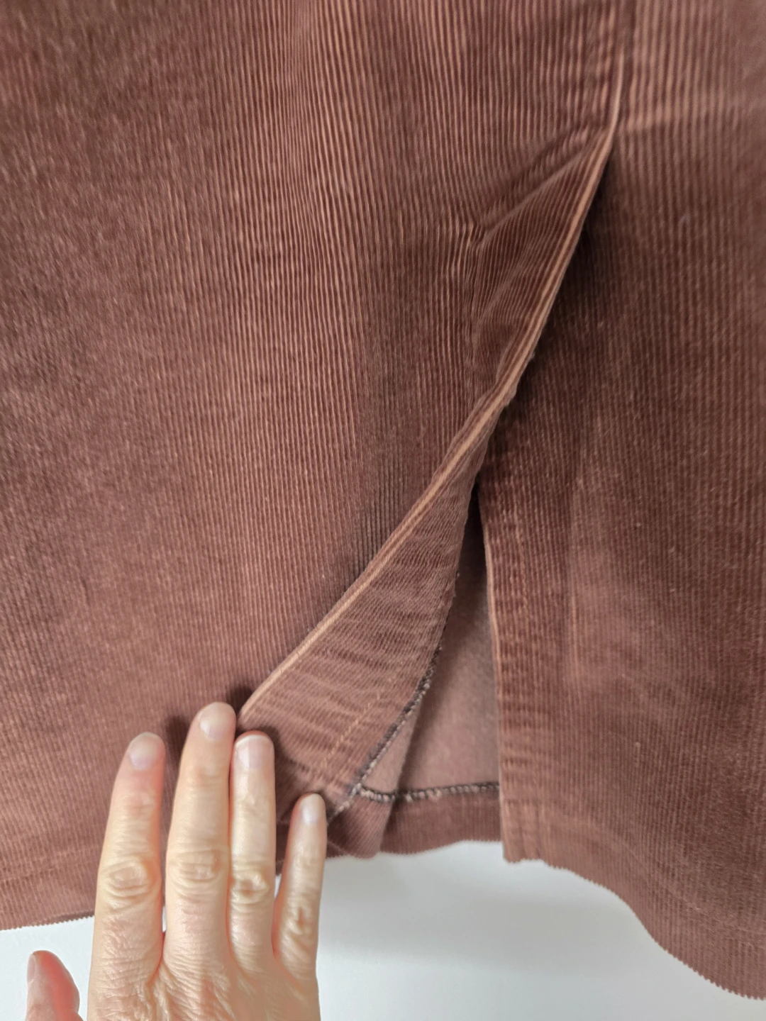 Vintage Brown Corduroy Skirt with Slit exelent conditions - photo 3