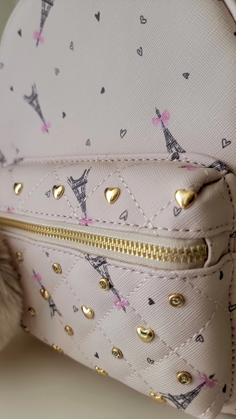 🆕️ Girls Mini Backpack Pink Paris Eiffel Tower (NWT) - photo 4