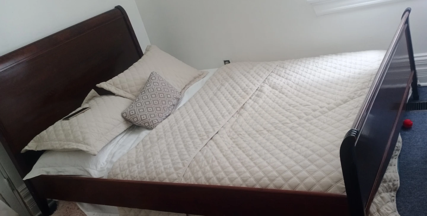 Wooden Sleigh Bed Frame (no base)