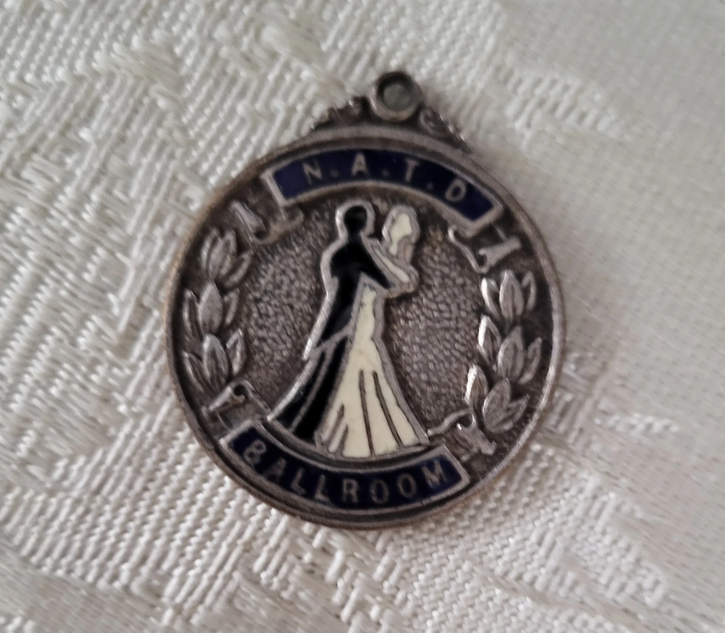 Vintage 1950 NATD Ballroom Medal Dec 1950 Enamelled Dance