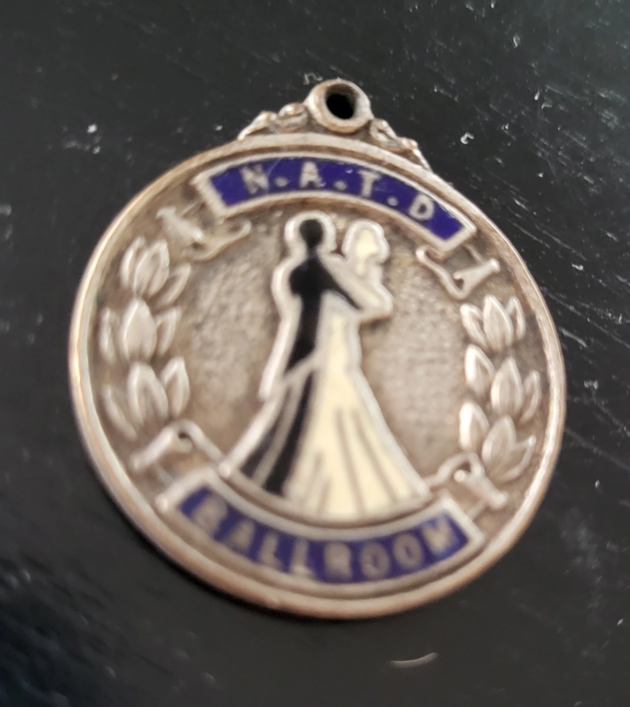 Vintage 1950 NATD Ballroom Medal Dec 1950 Enamelled Dance - photo 3