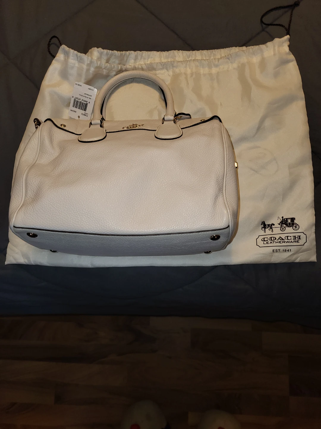 Coach Leather Satchel Bag - Cream - photo 2