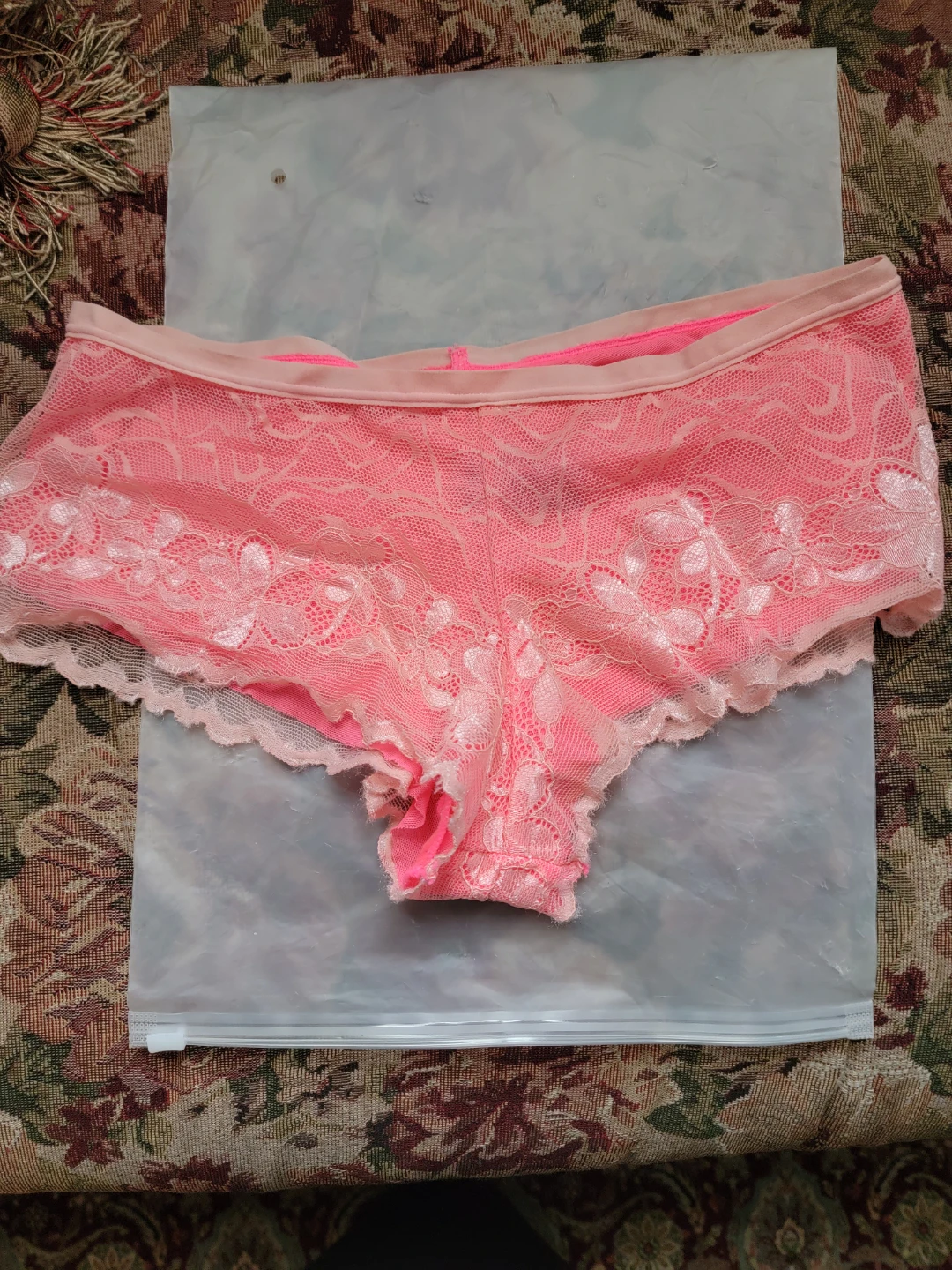 Pink Lace Boyshorts
