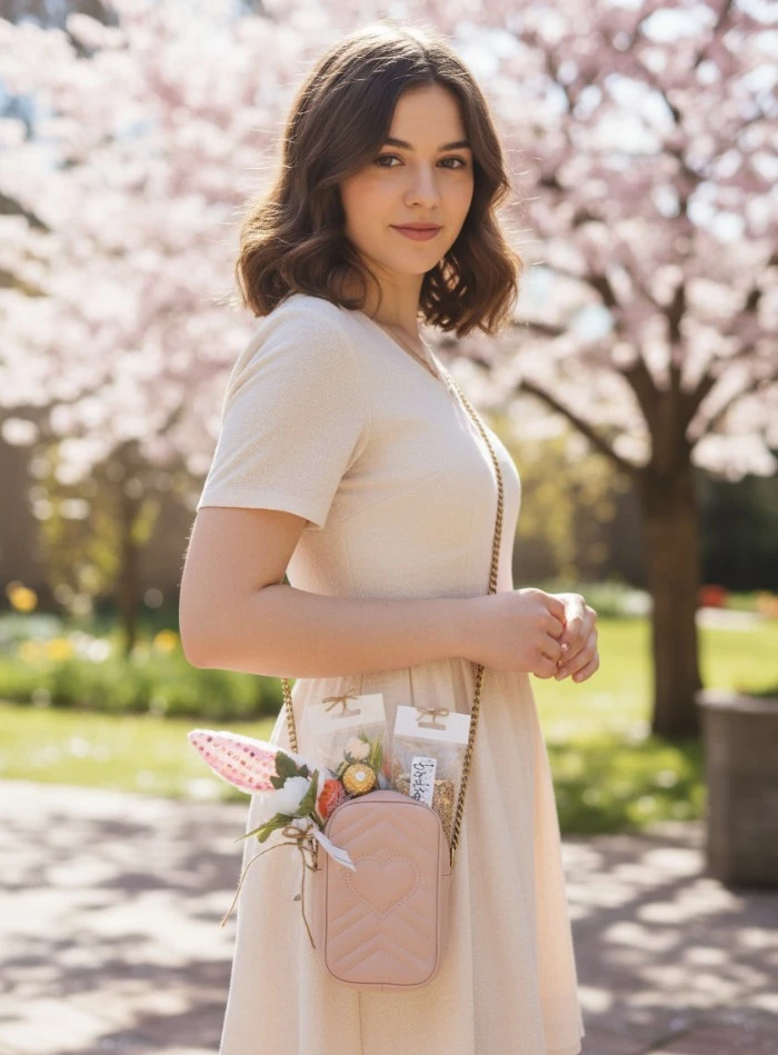 Handbag with Cute Easter Spring Goodies + FruFru Decor - photo 3