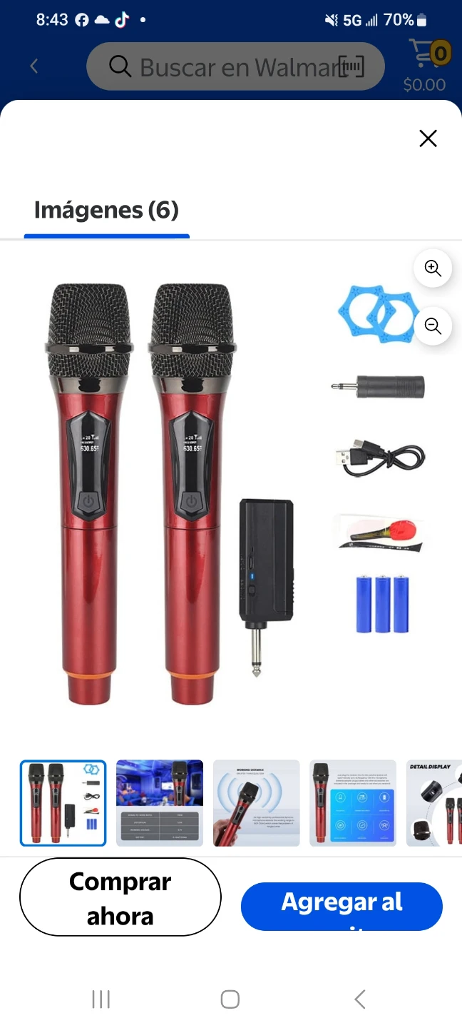 Wireless Dynamic Microphone with Receiver