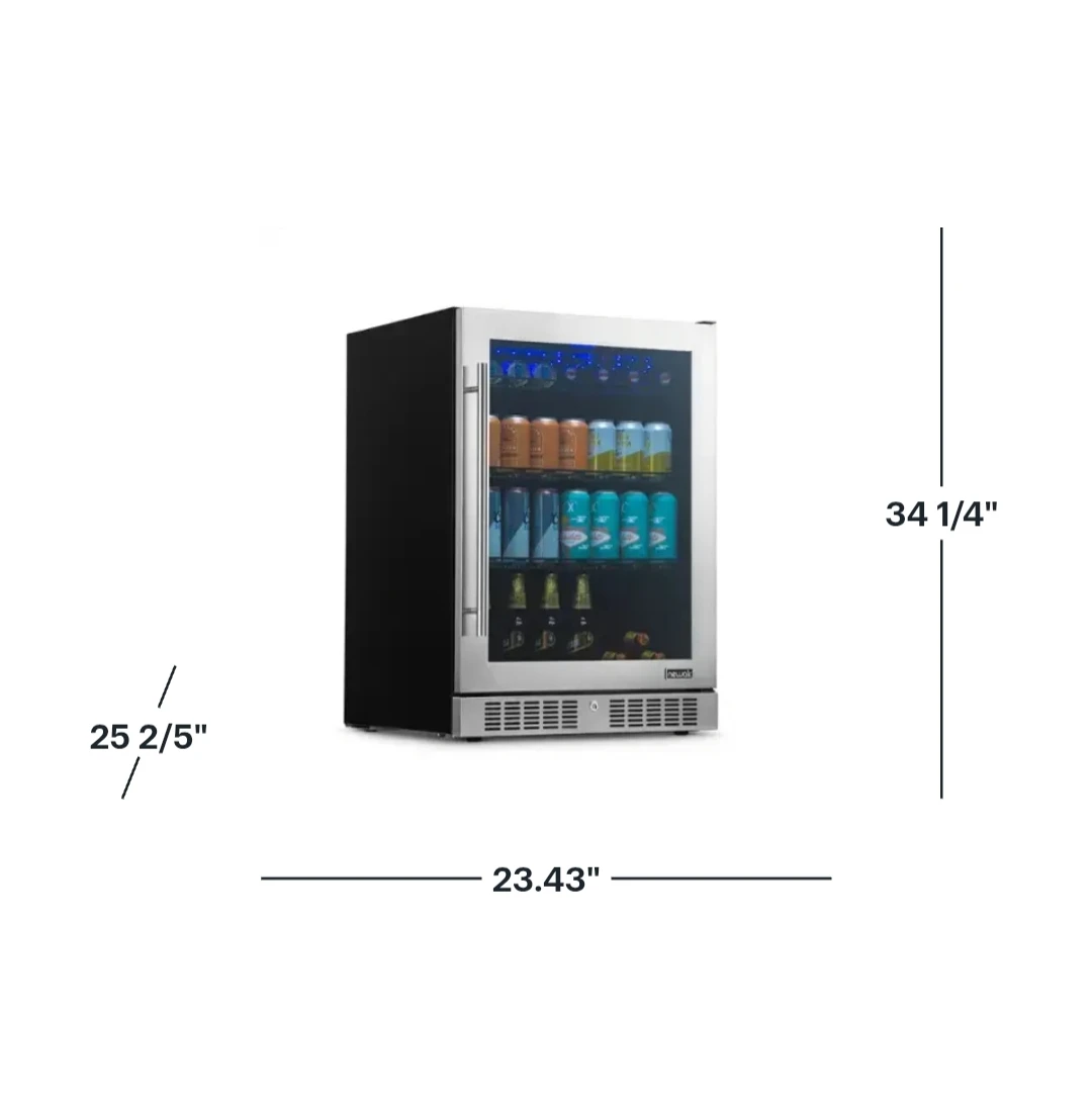 Newair 24 inch Beverage Refrigerator - Stainless Steel - photo 3