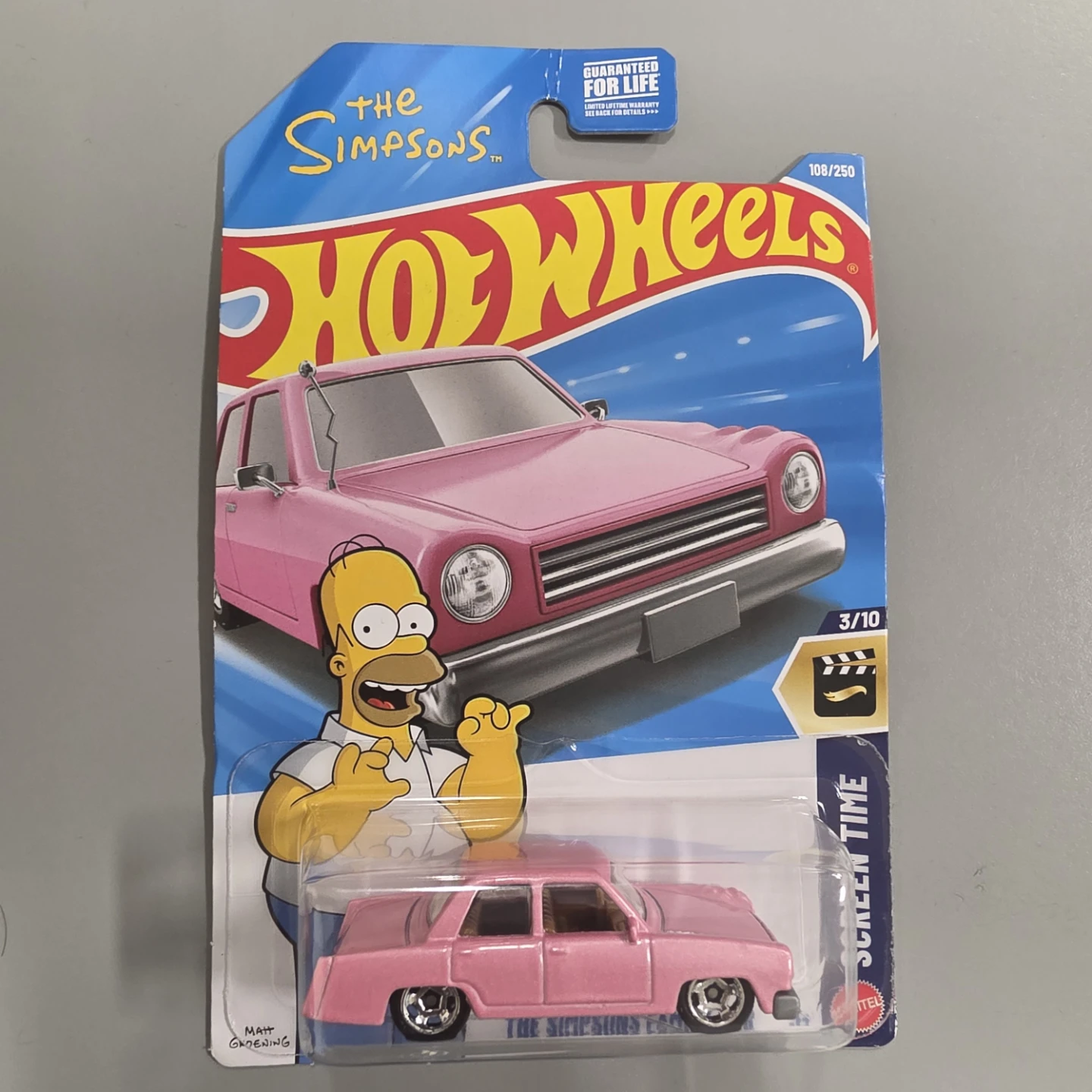 Hot Wheels The Simpsons Screen Time Pink Sedan Toy Car - photo 2
