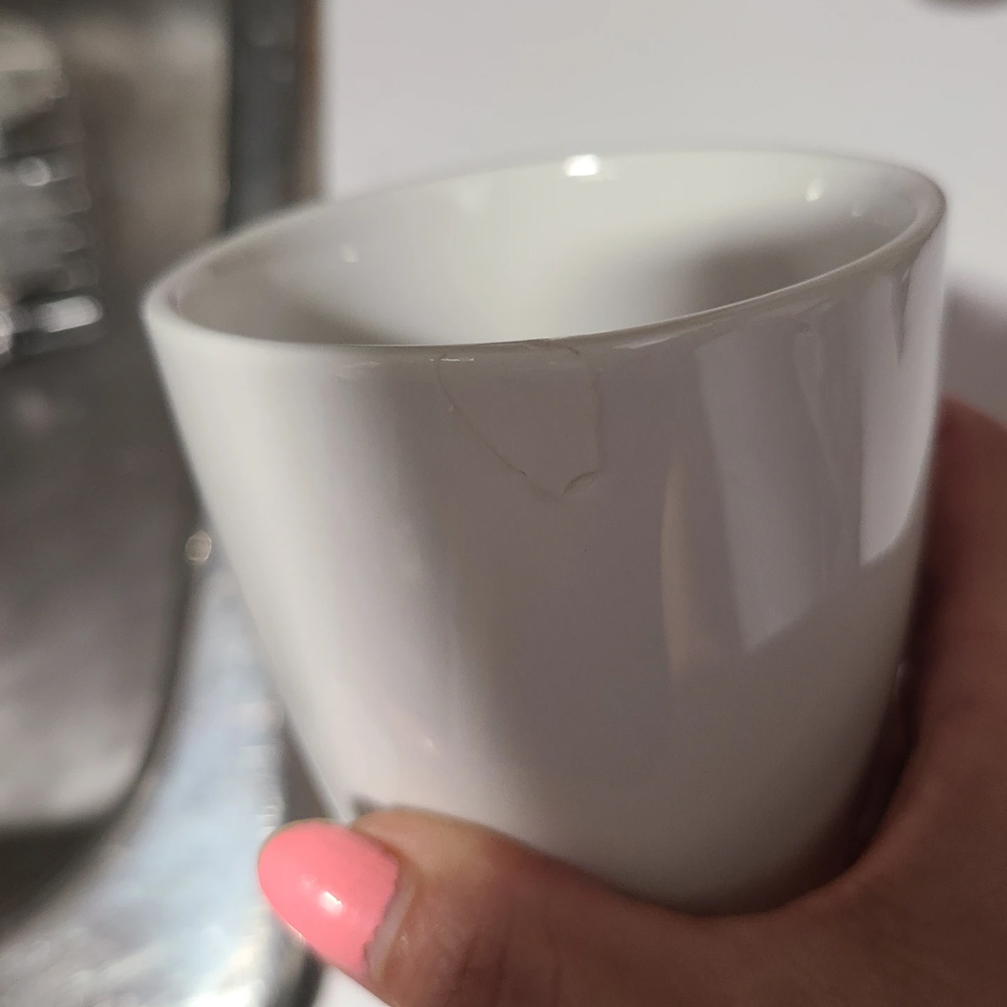 White Mug with Red and Black Swirl Design - photo 2