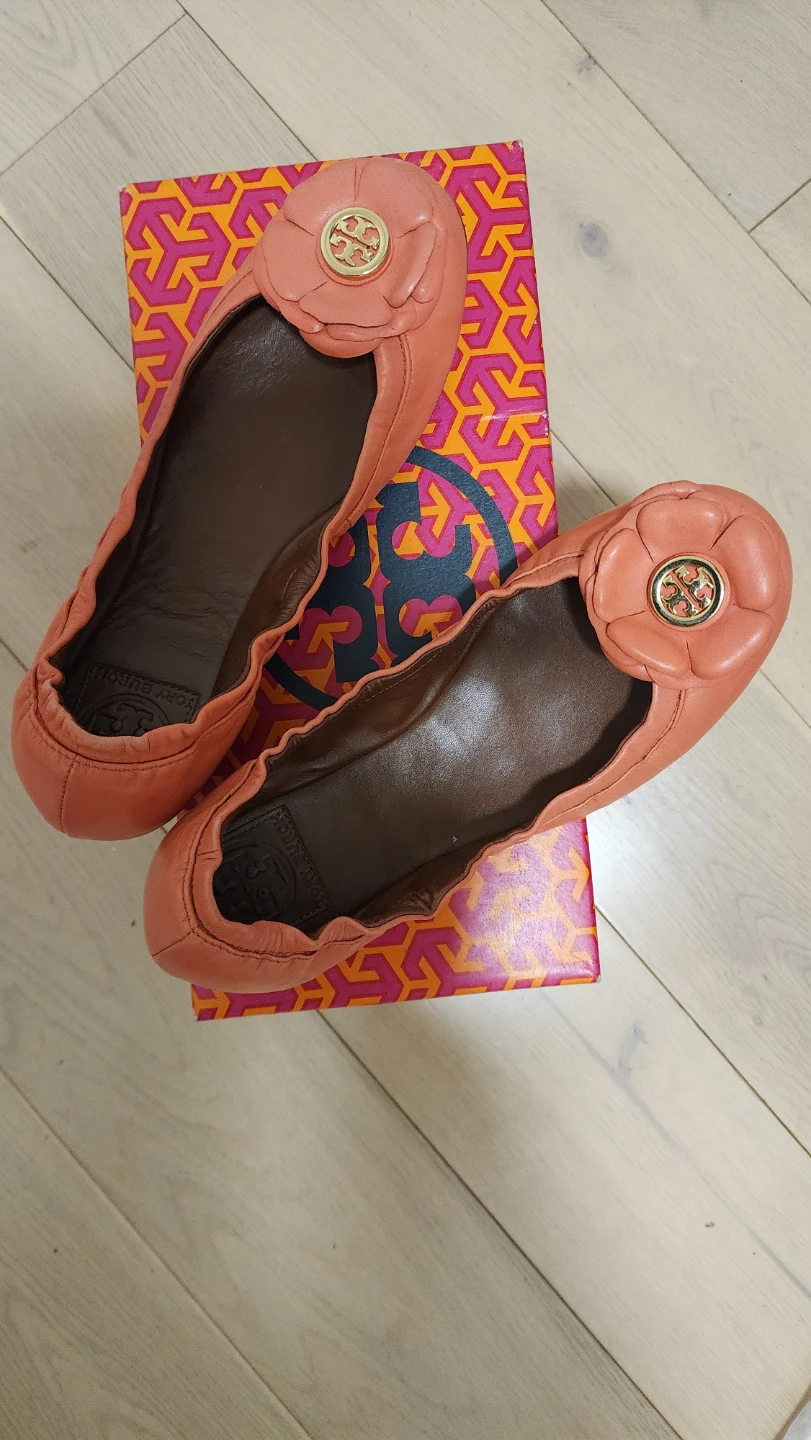 Tory Burch Salmon Shelby Flat Ballet Flats Size 6.5 - photo 2