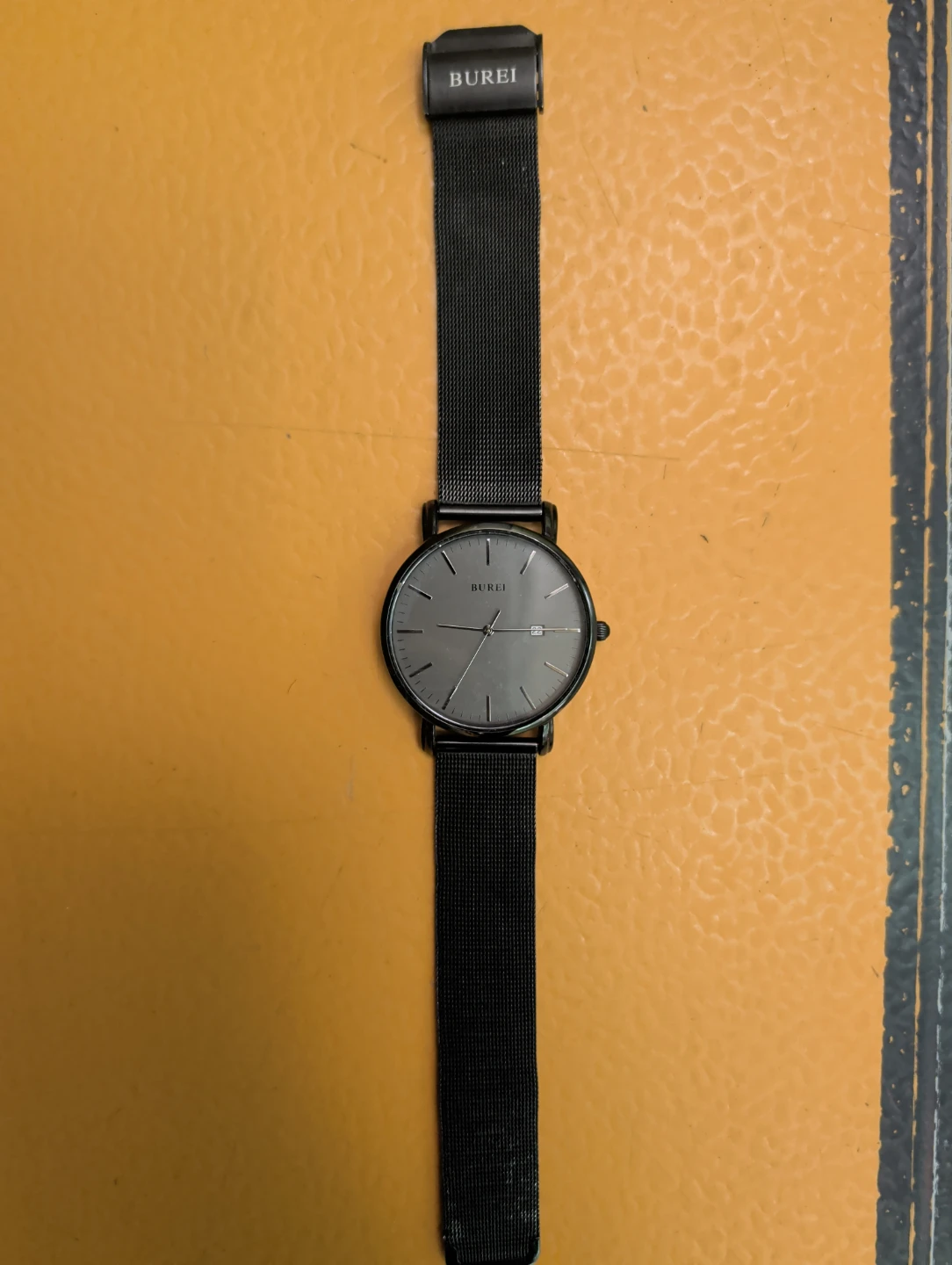 BUREI Watch - Black Mesh Band, Date Window - photo 2