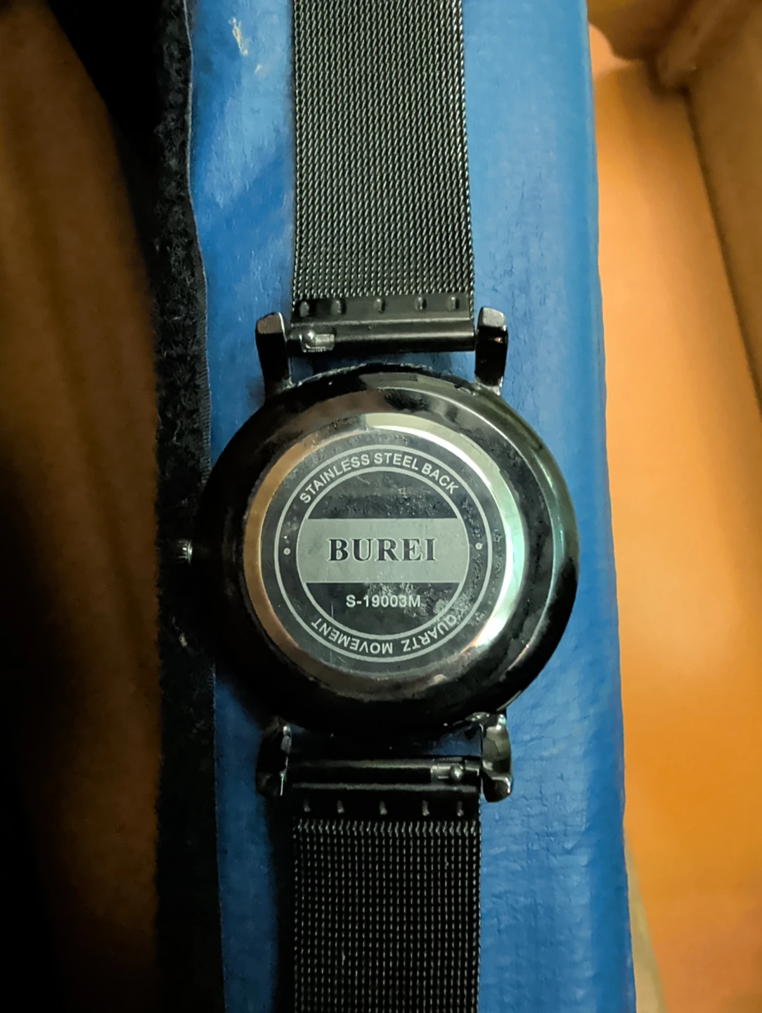 BUREI Watch - Black Mesh Band, Date Window - photo 3