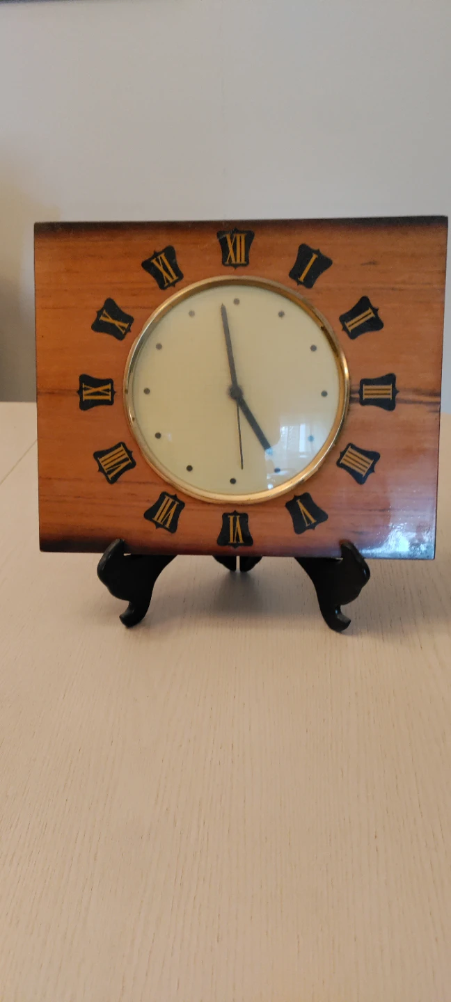 Vintage Wooden Wall Clock with Roman Numerals