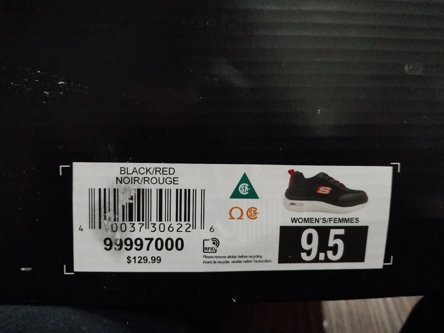 Skechers Women's Work Shoes - Black/Red Size 9.5 - photo 2